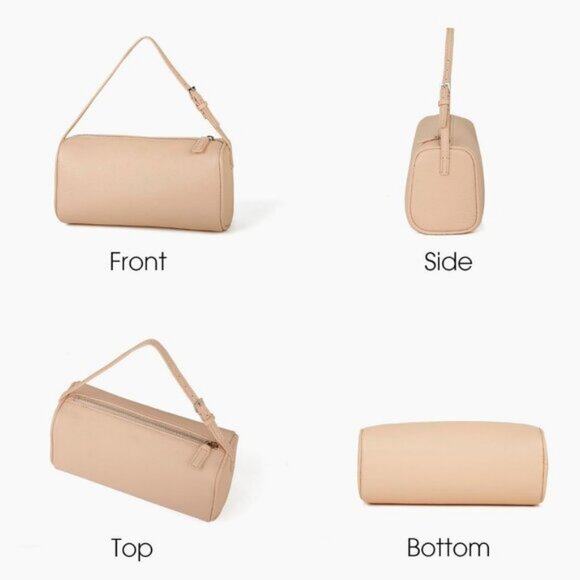 ⚡Women Pink Premium Full Grained Leather Crossbody Adjustable Strap Bag - Picture 4 of 7